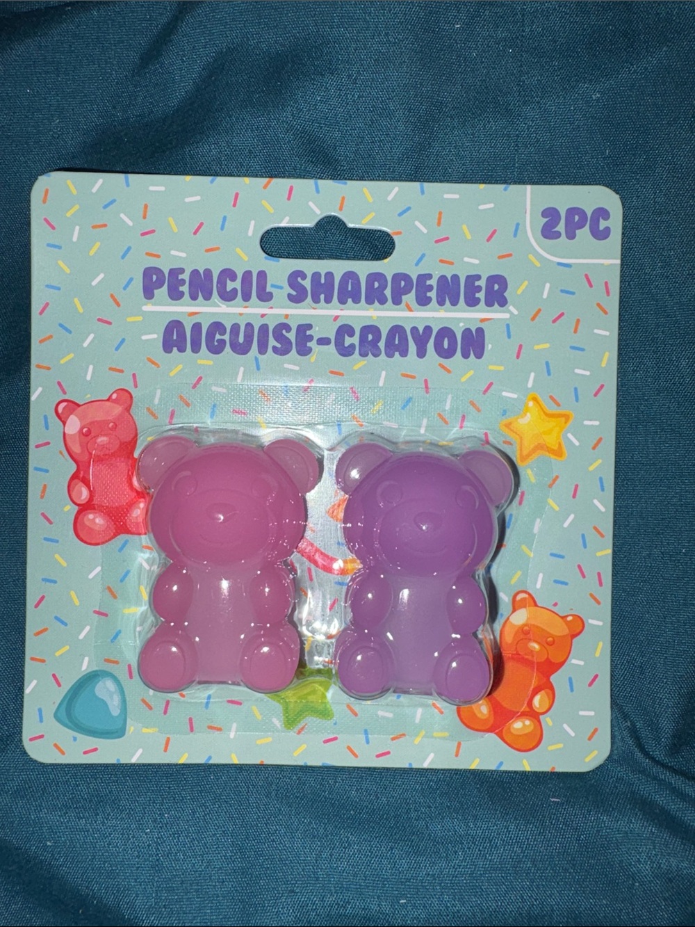 Purple Bear Pencil Sharpeners - 2 Pack